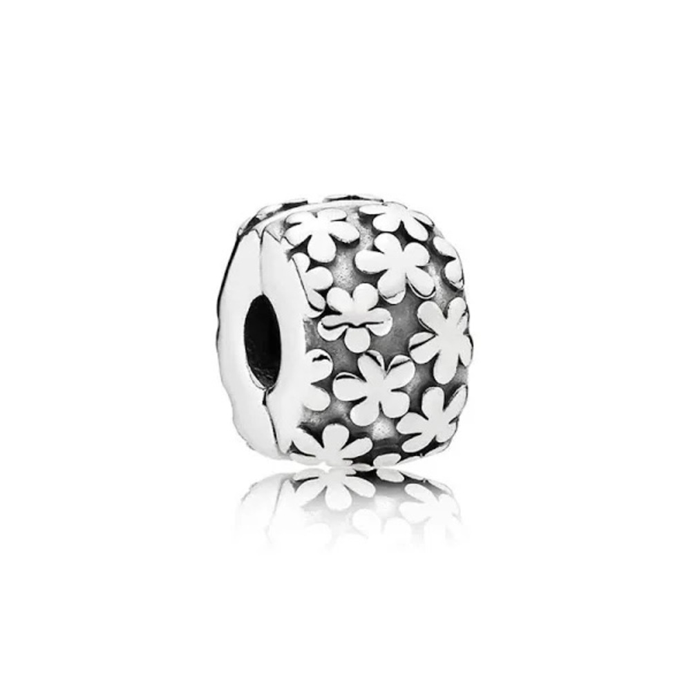 Genuine Retired PANDORA Flower Clip Charm; 790533